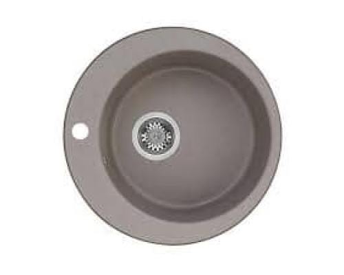 Мойка кухонная Иверия круглая 480мм серый шелк Акватон